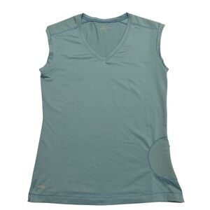 Alo Yoga - size Medium - Teal - Coolfit V Neck Pocket Tank